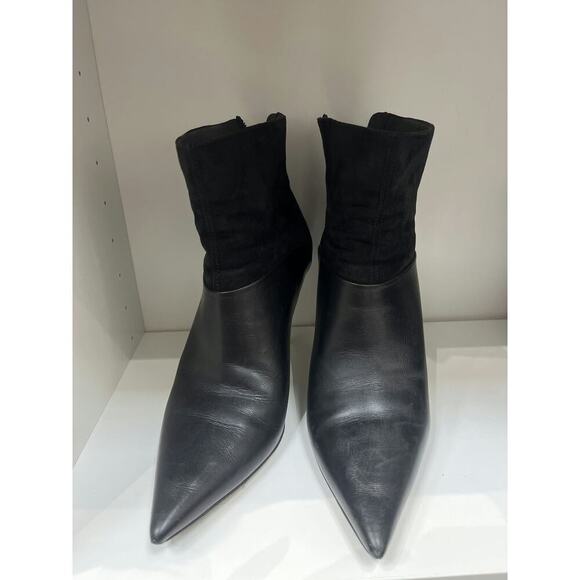 Jimmy Choo Black Leather and Suede Ankle Boots - Size 39 - Picture 1 of 4
